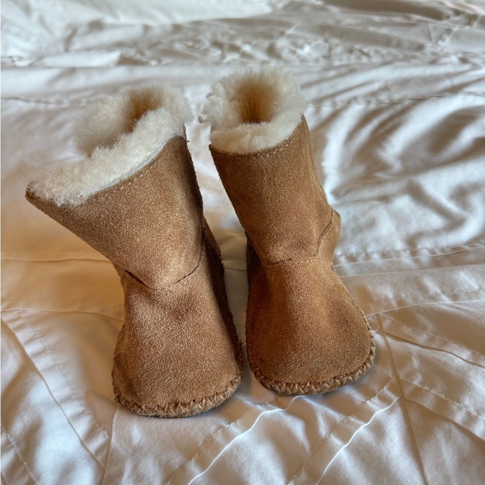 UGG Tan Kids Boots with Cream Lining